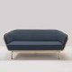 BÔA rattan sofa with night bleu Mood 2103 fabric designed by At-Once